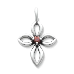 Avery Remembrance Birthstone Cross Pendant