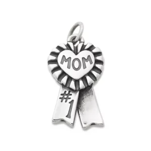 Blue Ribbon "Mom" Charm