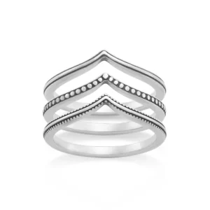 Chevron Ring Set