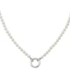 Cultured Pearl Changeable Charm Holder Necklace