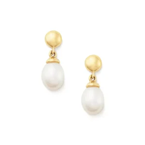 Cultured Pearl Teardrop Earrings