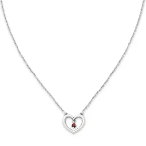 Dancing Gemstone Heart Necklace