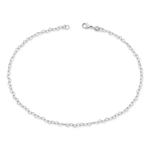 Delicate Connected Hearts Anklet