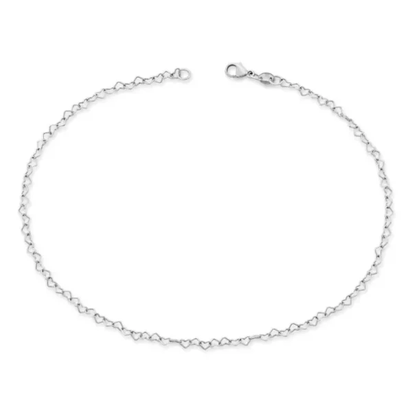 Delicate Connected Hearts Anklet