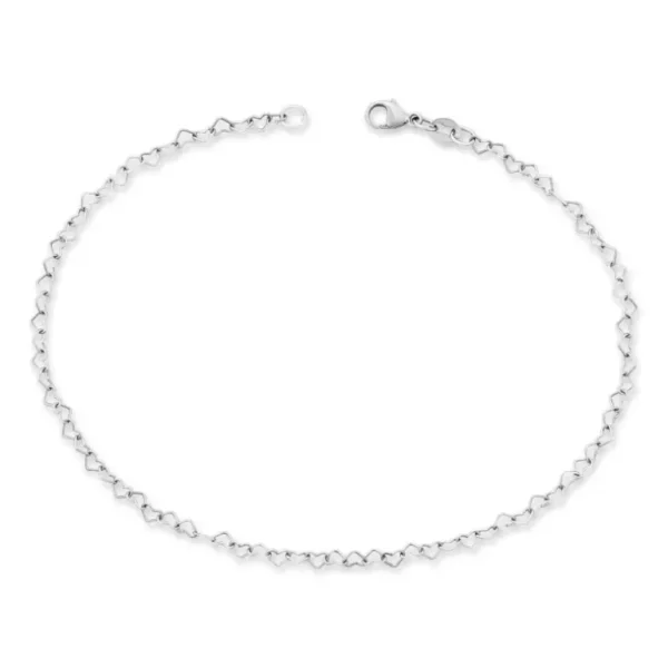 Delicate Connected Hearts Anklet