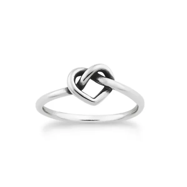 Delicate Heart Knot Ring