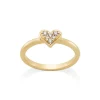 Delicate Pave Diamond Heart Ring