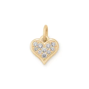 Delicate Pave Diamond Heart Pendant