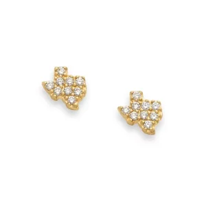 Delicate Pave Diamond Texas Studs