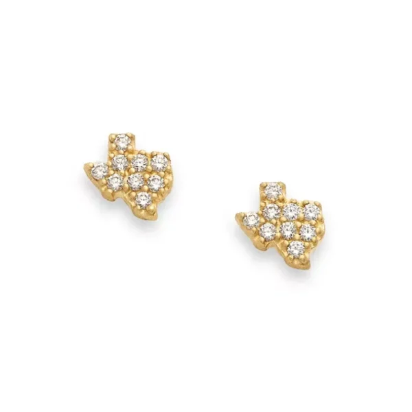 Delicate Pave Diamond Texas Studs