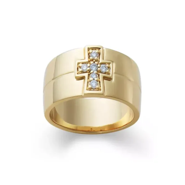 Diamond Cross Wedding Ring