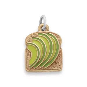 Enamel Avocado Toast Charm