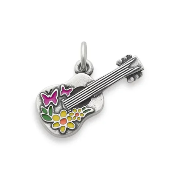 Enamel Festive Guitar Charm