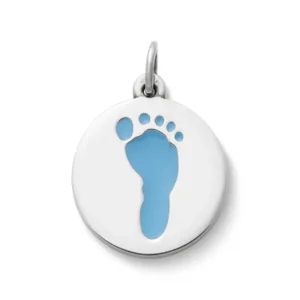 Enamel Footprint Charm