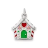 Enamel Gingerbread House Charm