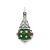 Enamel Glitter Christmas Tree Art Glass Charm