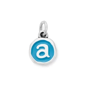 Enamel Initial Disc Charm