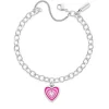 Enamel Radiant Heart Charm Bracelet