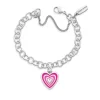 Enamel Radiant Heart Charm Bracelet