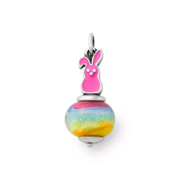 Enamel Sweet Bunny Art Glass Charm