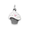 Enamel Sweetheart Cupcake Charm