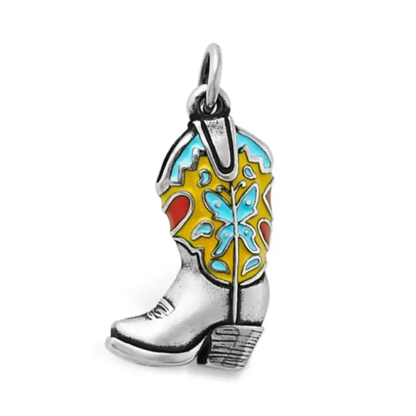 Enamel Western Boot Charm