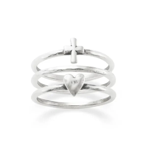 Faith and Love Ring Set