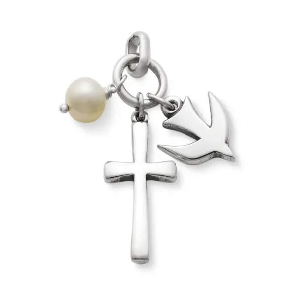 Faithful Spirit Cross Pendant with Cultured Pearl