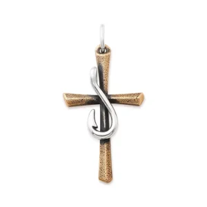 Fishers of Men Sculpted Cross Pendant