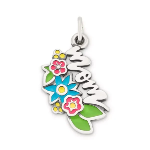 Floral Enamel Mom Charm