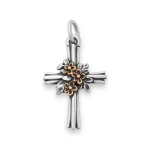 Growing in Faith Cross Charm