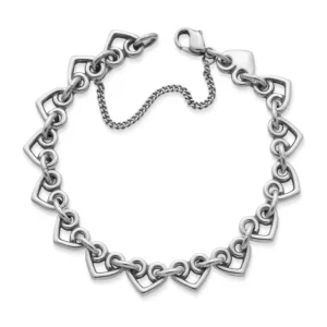 Heart Link Charm Bracelet