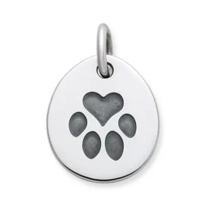 Heart Paw Pet Tag Charm