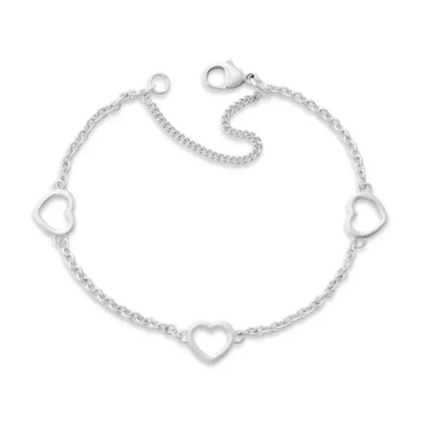 Heart Station Charm Bracelet