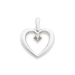 Heart with Diamond Pendant