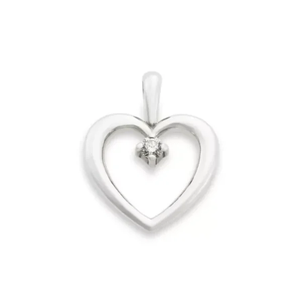 Heart with Diamond Pendant