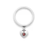 Keepsake Heart Birthstone Charm Dangle Ring