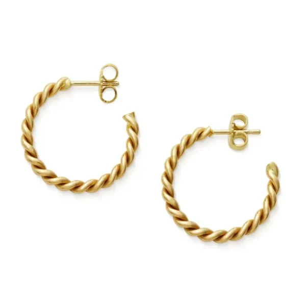 Medium Twisted Wire Hoops