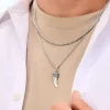 Men’s Chain Layer with Horn Pendant