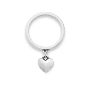 Mini Heart Charm Dangle Ring