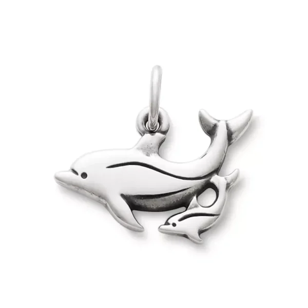 Mother and Baby Dolphin Charm