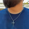 Nail Cross Pendant with Heavy Box Chain