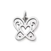 Open Butterfly Heart Charm