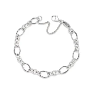 Oval Twist Charm Bracelet