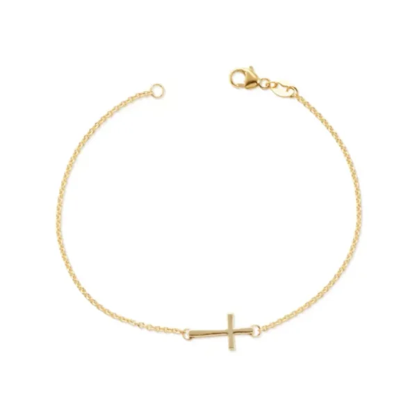 Petite Latin Cross Link Bracelet