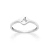 Petite Signet Initial Ring