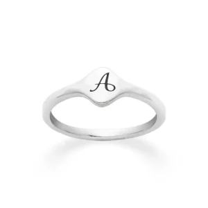 Petite Signet Initial Ring