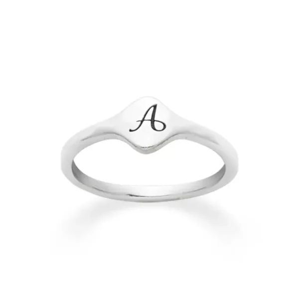 Petite Signet Initial Ring