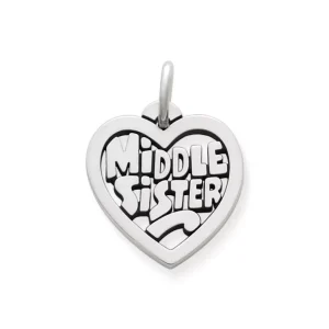 "Middle Sister" Heart Charm