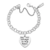 "You Are Always in My Heart" Charm on Forged Link Charm Bracelet